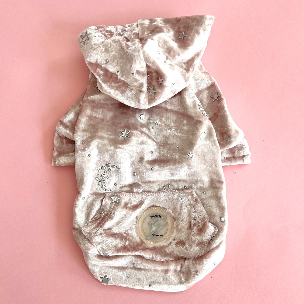 SWEETIE B Crushed Velvet Hoodie for Dogs NWOT
